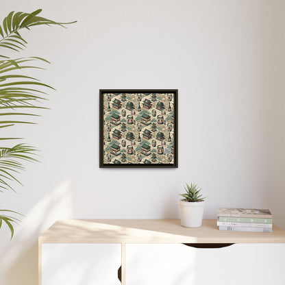 Cultural Artisanal Fusion Contemporary Cultural Elegance Matte Canvas, Framed (multi-Color) - 8404 Design-68 B