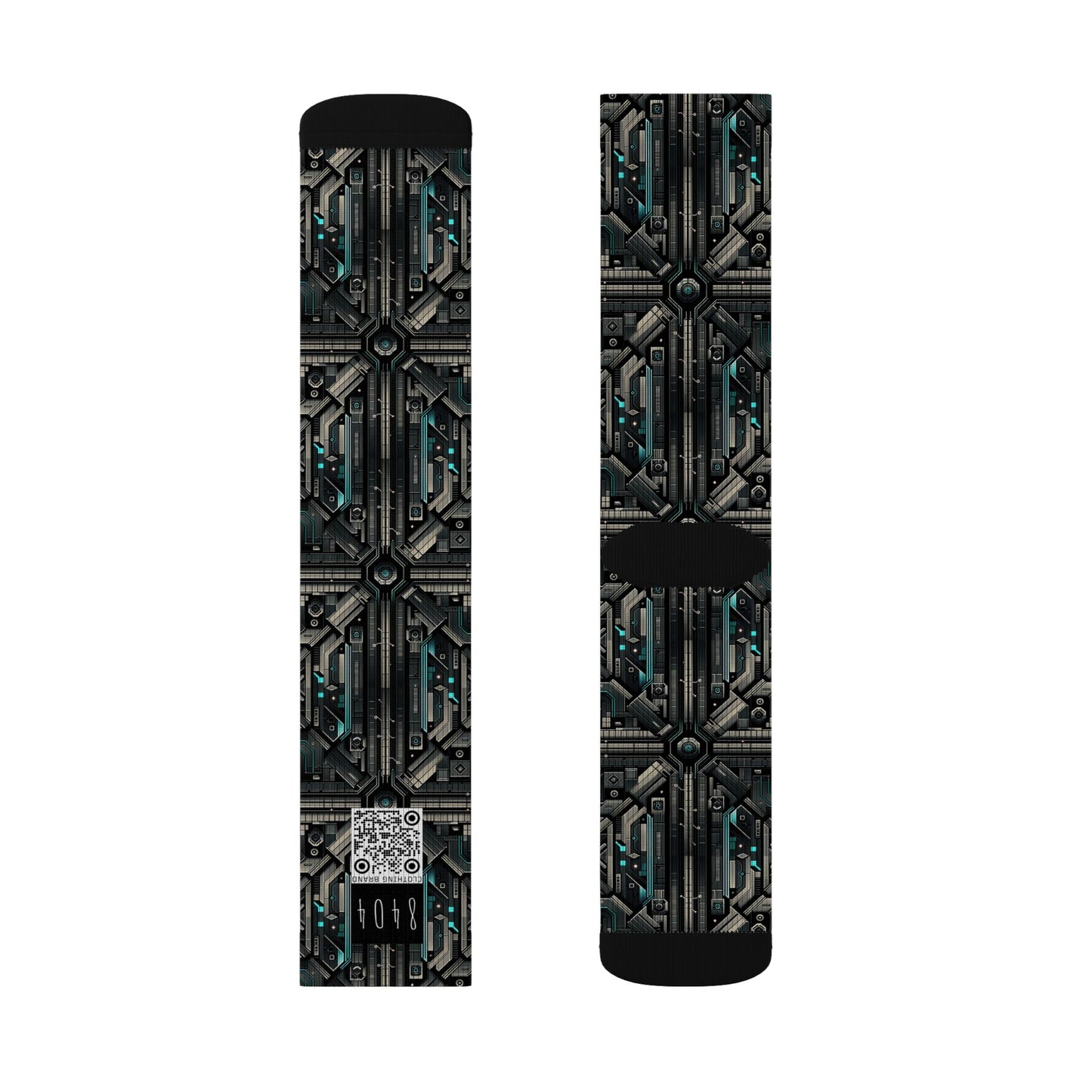 Tech Noir Futuristic Tech Aesthetic with a Dark Twist Sublimation Socks - 8404 Design-59