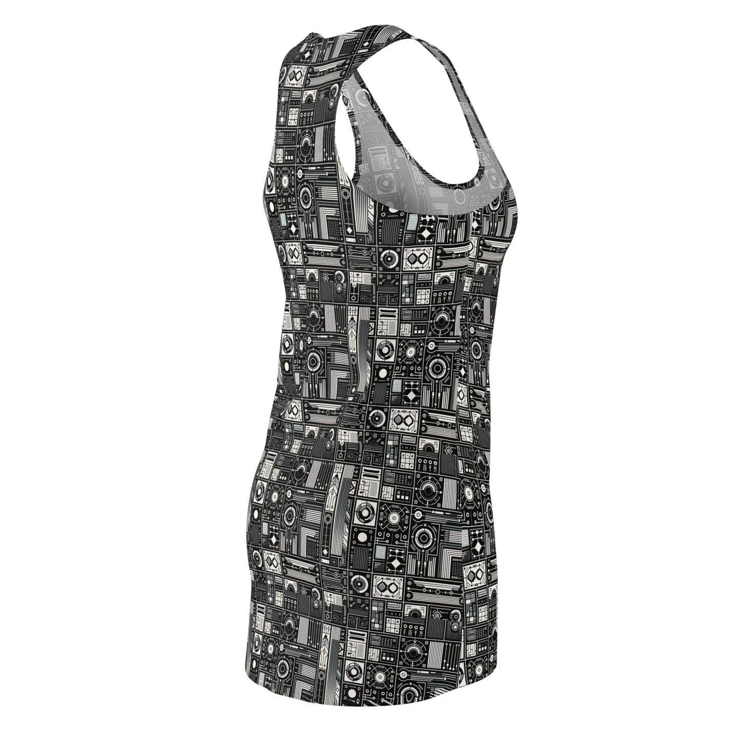 Digital Minimalism Minimalist Tech Women's Cut & Sew Racerback Dress - 8404 Design-62