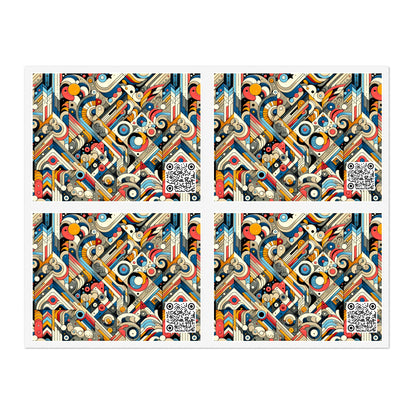 Abstract Graphic Art Modern Artistic Expression Sticker Sheets - 8404 Design-62
