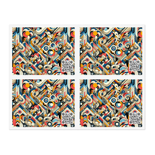 Abstract Graphic Art Modern Artistic Expression Sticker Sheets - 8404 Design-62