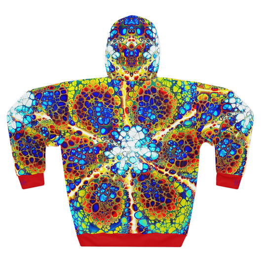 8404's Unisex Adult "fusion Flower in Red" Fashion Pullover Hoodie
