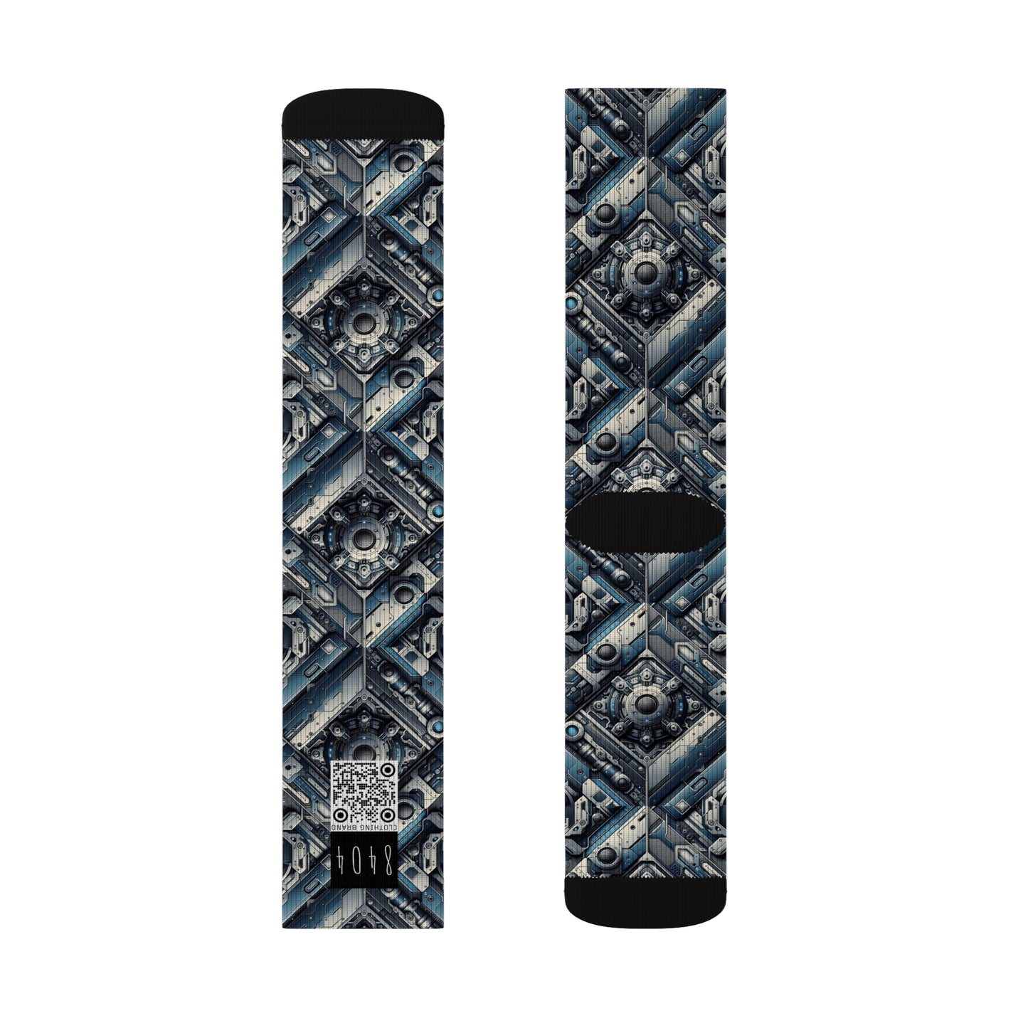 Tech Utility Fusion Tech-Forward Utility With a Futuristic Edge Sublimation Socks - 8404 Design-43