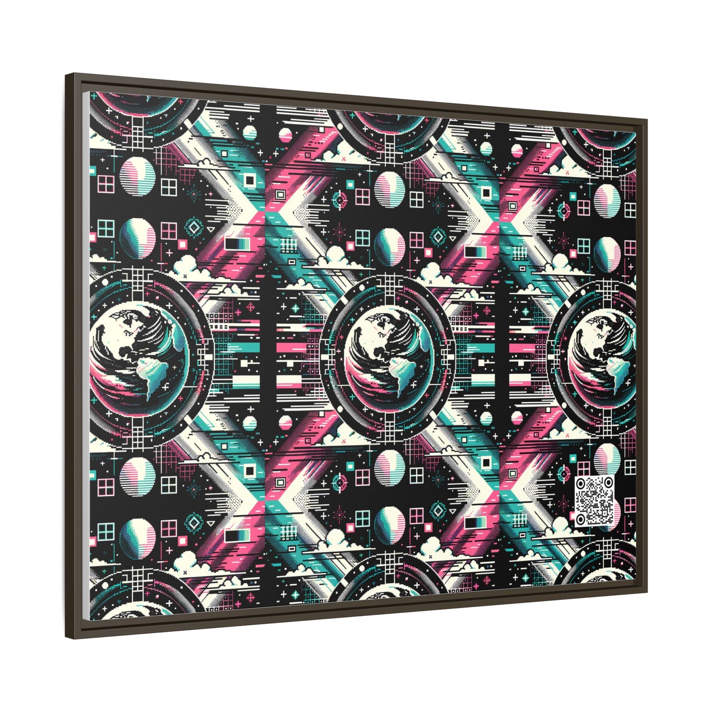 Digital Artistry Digital-native Streetwear Matte Canvas, Framed (multi-color) - 8404 Design-62 A