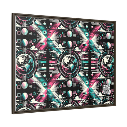 Digital Artistry Digital-native Streetwear Matte Canvas, Framed (multi-color) - 8404 Design-62 A
