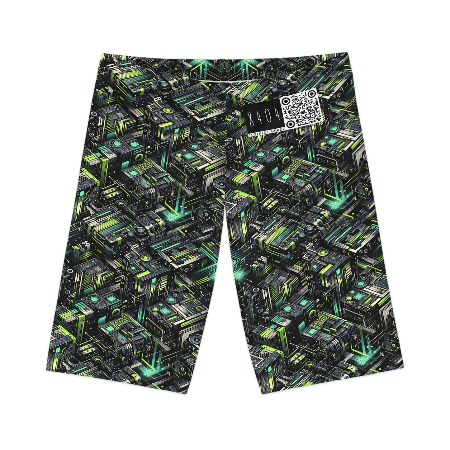 Tech-Infused Graphics Tech-Forward Streetwear Women's Bike Shorts - 8404 Design-47