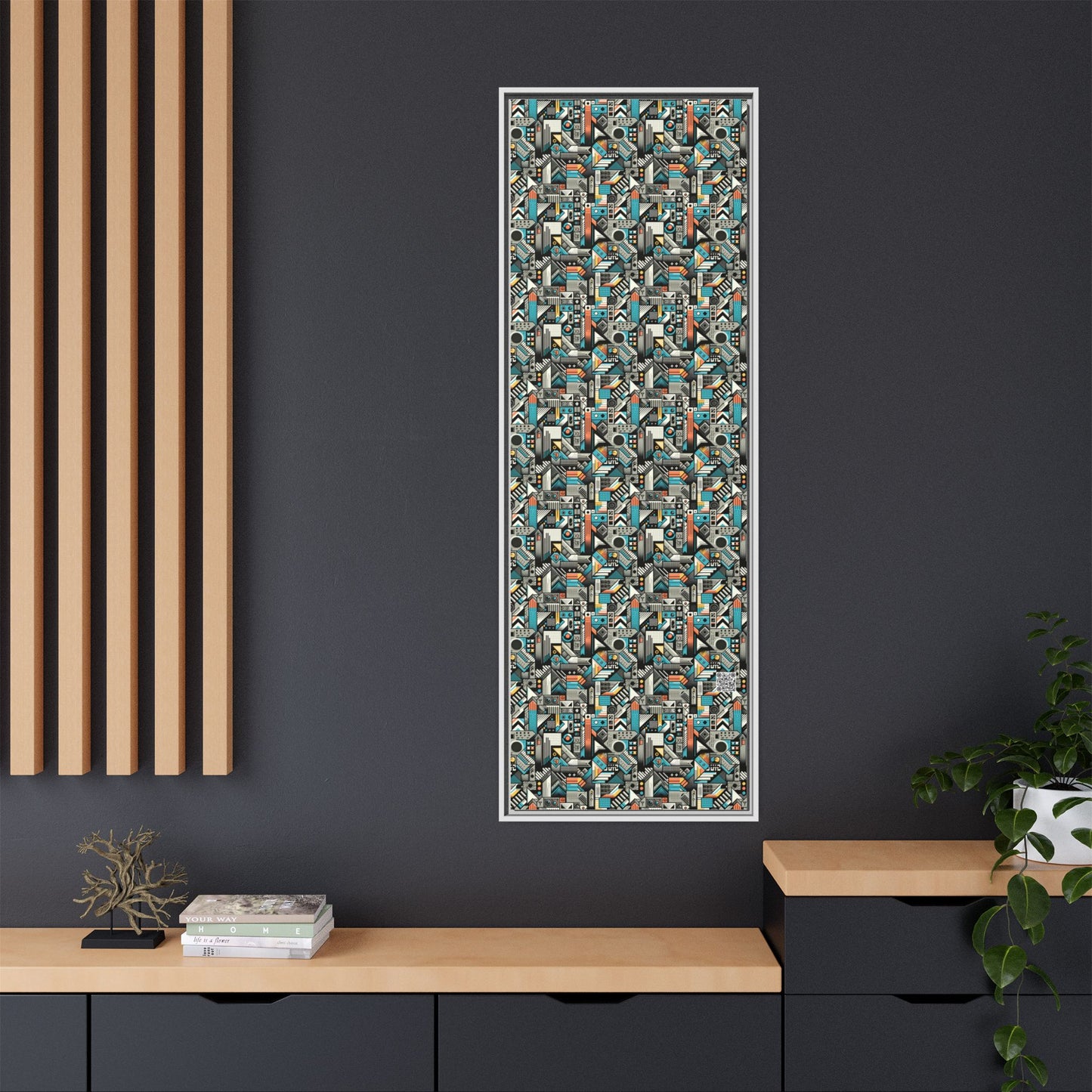 Digital Street Art Urban Street Style Matte Canvas, Framed (multi-color) - 8404 Design-81 B