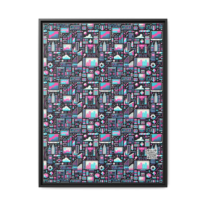 Digital Rebellion Youthful Streetwear with a Rebellious Digital Twist Matte Canvas, Framed (multi-color) - 8404 Design-71 A
