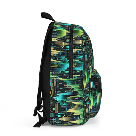 Cyber Punk Graphics Tech-Inspired Cyberpunk Backpack - 8404 Design-54
