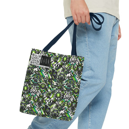 Graffiti Tech Fusion Bold Streetwear Fusion Tote Bag - 8404 Design-50