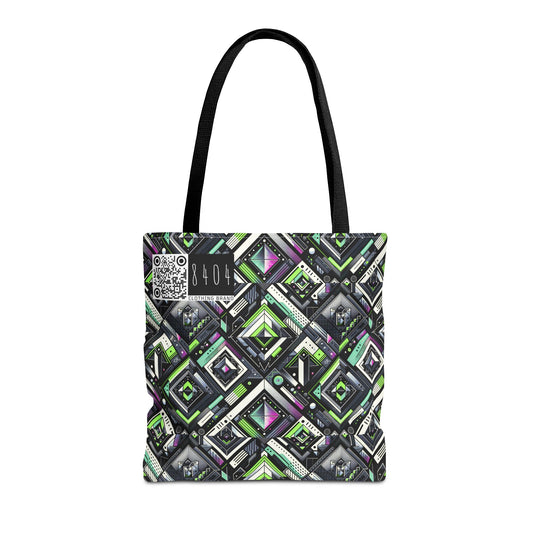 Retro Futurism Graphics Tech-Forward Streetwear Tote Bag - 8404 Design-48