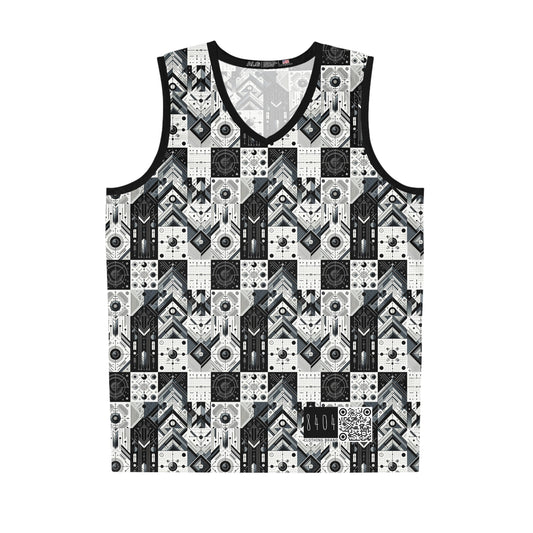 Digital Minimalism Minimalist Tech Basketball Jersey - 8404 Design-50