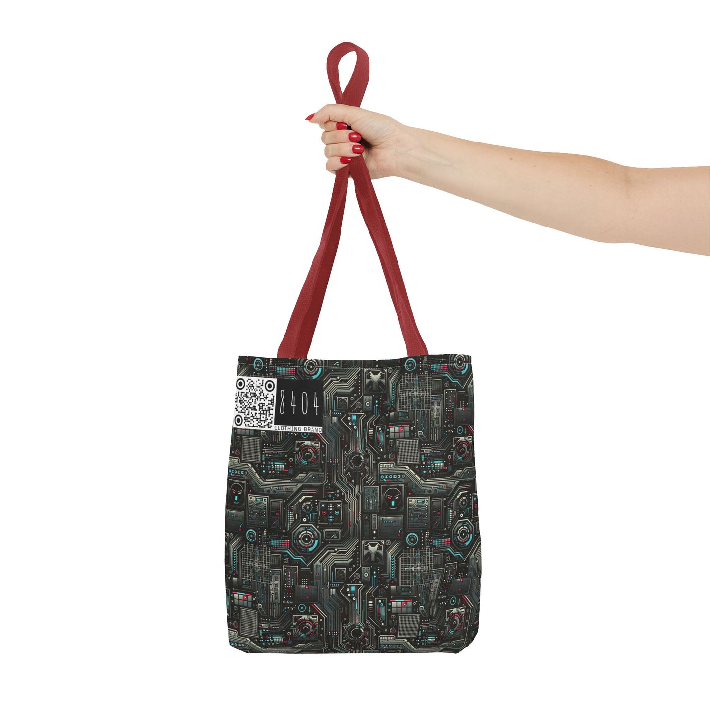 Tech Noir Aesthetics Sleek Tech Streetwear Tote Bag - 8404 Design-52