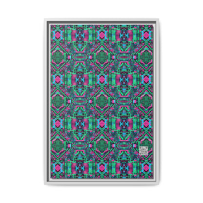 Digital Glitch Vibes Tech-Inspired Streetwear Matte Canvas, Framed (multi-Color) - 8404 Design-71 B