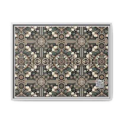 Cyber Garden Party Tech Garden Extravaganza Matte Canvas, Framed (multi-Color) - 8404 Design-66 A
