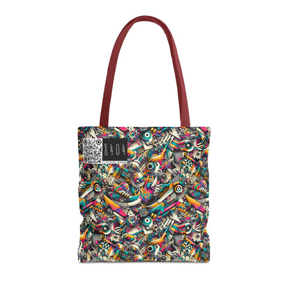 Urban Graffiti Fusion Eclectic Street Art Meets Modern Tech Culture Tote Bag - 8404 Design-55