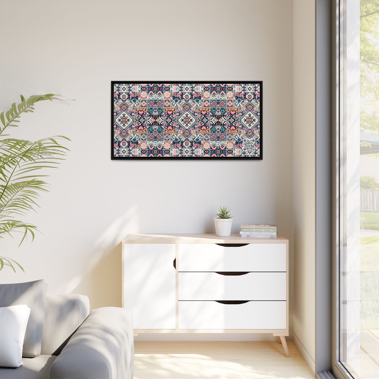 Matte Canvas, Framed (multi-Color) - 8404 Design-01