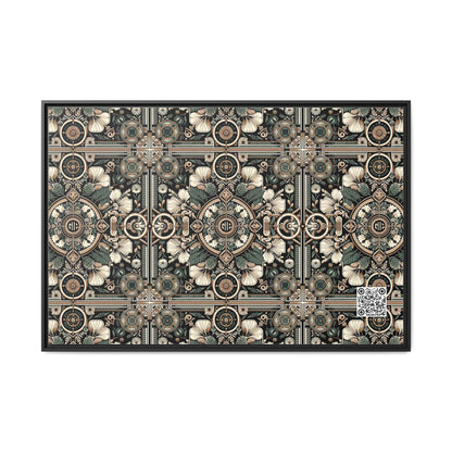 Cyber Garden Party Tech Garden Extravaganza Matte Canvas, Framed (multi-Color) - 8404 Design-66 A