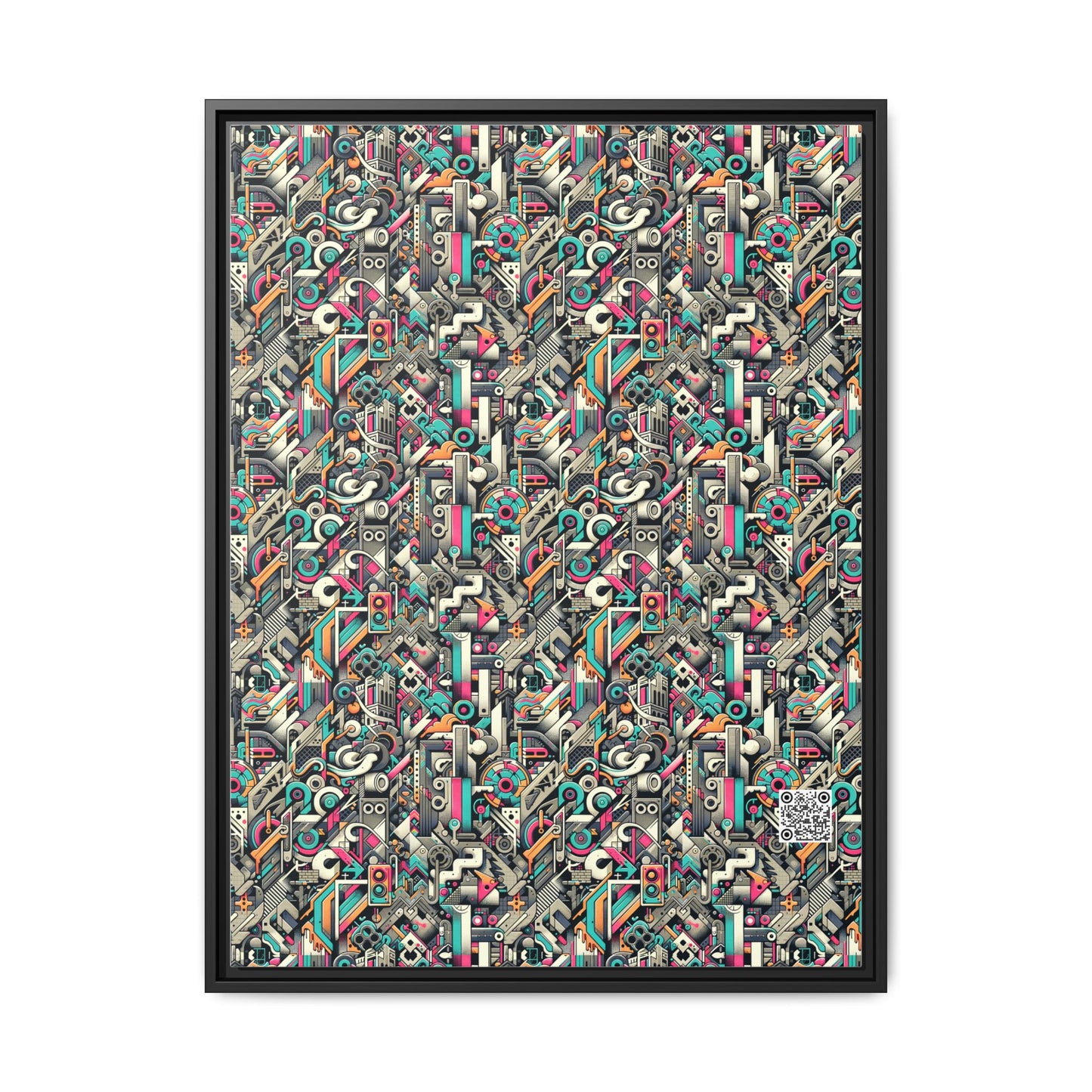 Digital Street Art Urban Street Style Matte Canvas, Framed (multi-color) - 8404 Design-74 A