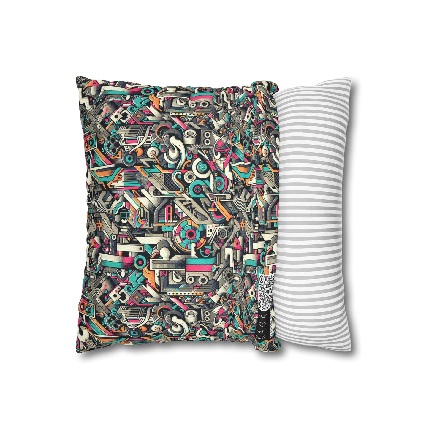 Digital Street Art Urban Street Style Spun Polyester Square Pillowcase - 8404 Design-74