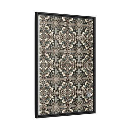 Cyber Garden Party Tech Garden Extravaganza Matte Canvas, Framed (multi-Color) - 8404 Design-66 A