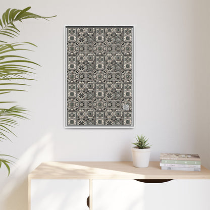 Cyber Garden Party Tech Garden Extravaganza Matte Canvas, Framed (multi-Color) - 8404 Design-45 A