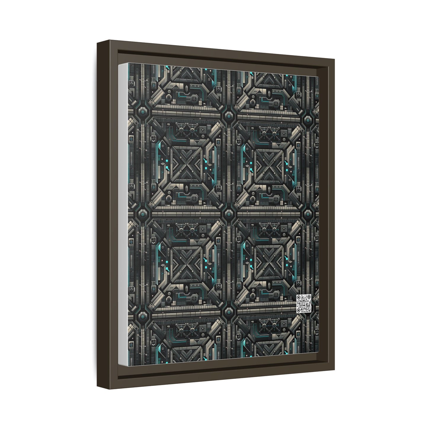 Tech Noir Futuristic Tech Aesthetic with a Dark Twist Matte Canvas, Framed (multi-color) - 8404 Design-59 A