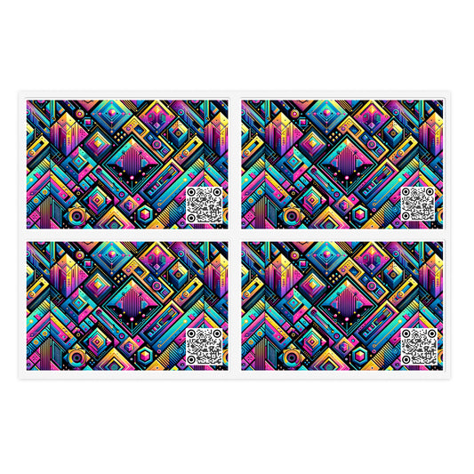 Tech-Inspired Graphics Cyberpunk Cool Sticker Sheets - 8404 Design-46