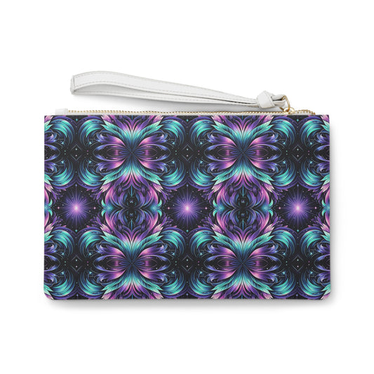 Iridescent Dream Futuristic Tech Clutch Bag - 8404 Design-60