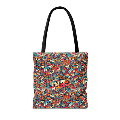 Neo-Traditional Street Art Modern Street Art Fusion Tote Bag - 8404 Design-58