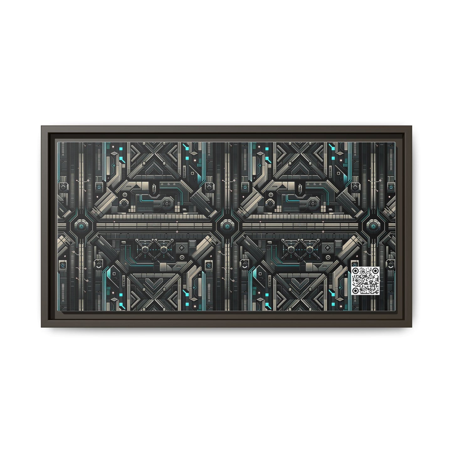 Tech Noir Futuristic Tech Aesthetic with a Dark Twist Matte Canvas, Framed (multi-color) - 8404 Design-59 B