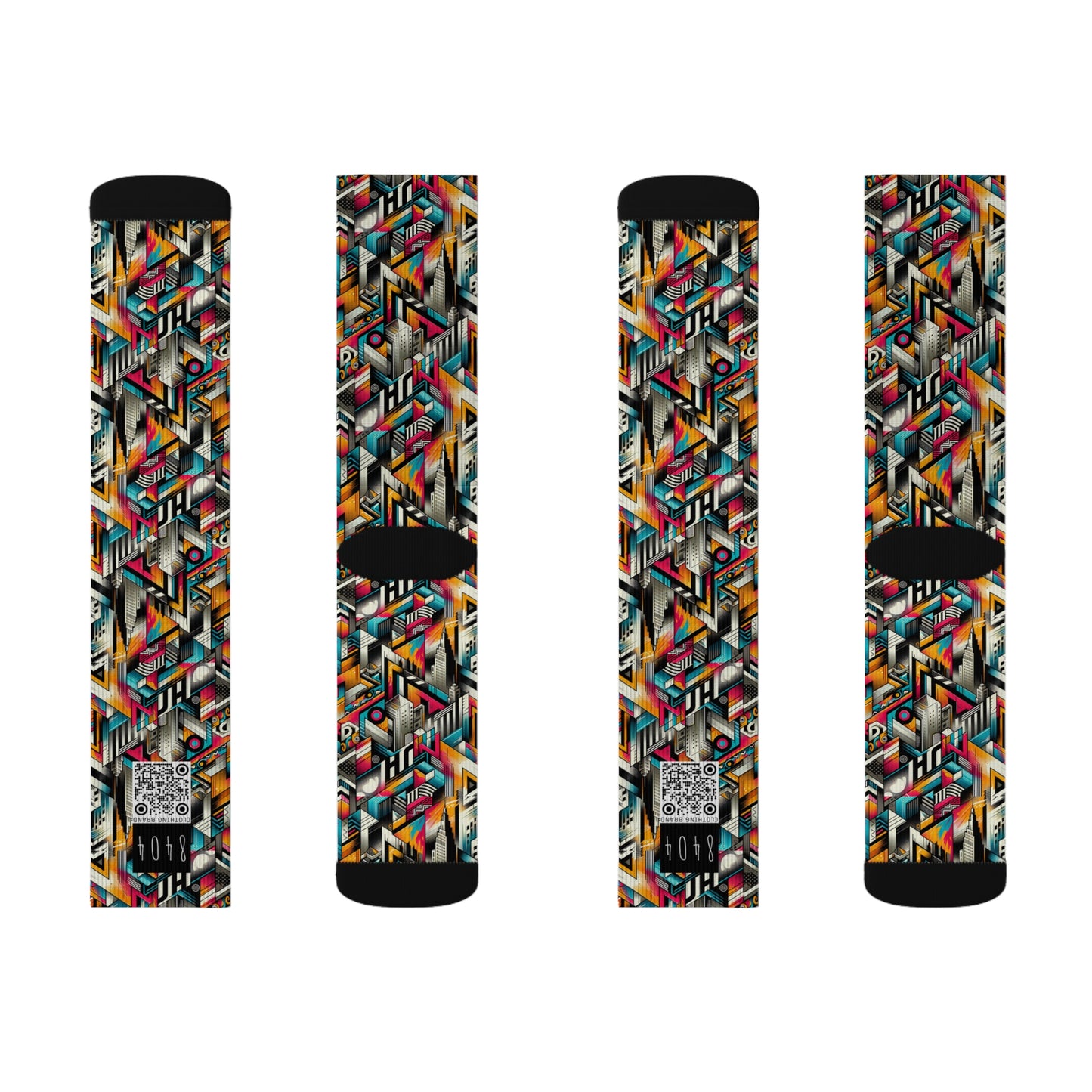 Graffiti Revival Urban Street Art Sublimation Socks - 8404 Design-62