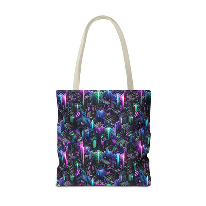 Tech Noir Graphics Futuristic Tech Aesthetics Tote Bag - 8404 Design-55