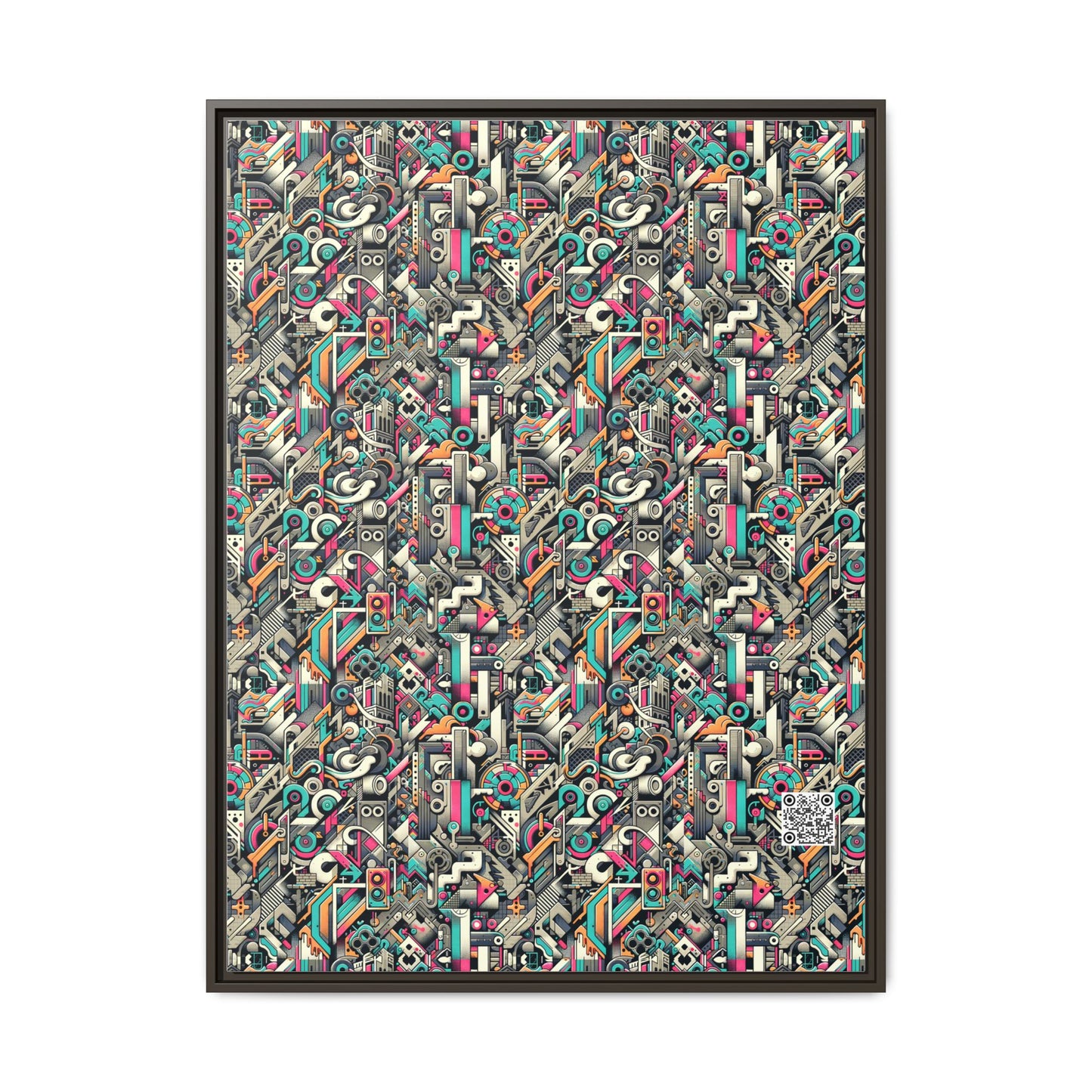 Digital Street Art Urban Street Style Matte Canvas, Framed (multi-color) - 8404 Design-74 A