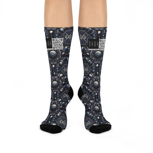 Tech Astronaut Tech-Forward Streetwear Meets Space Exploration Cushioned Crew Socks - 8404 Design-46