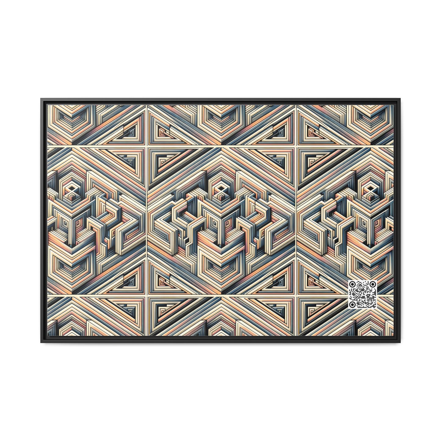 Tech Illusion Graphics Futuristic Artistry Matte Canvas, Framed (multi-color) - 8404 Design-52 A