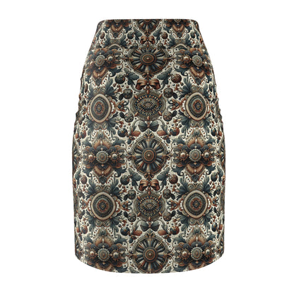 Neo-Dandyism Modern Dandy Streetwear Women's Pencil Skirt - 8404 Design-51