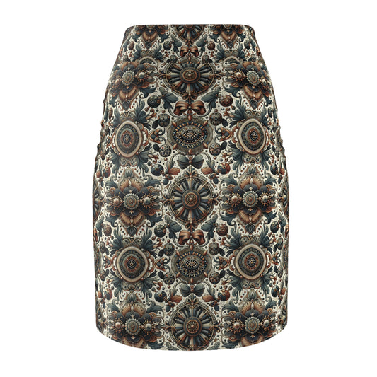 Neo-Dandyism Modern Dandy Streetwear Women's Pencil Skirt - 8404 Design-51