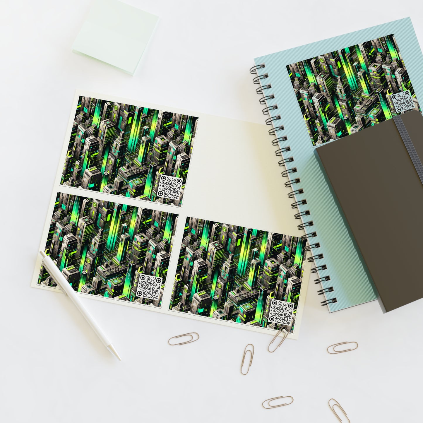 Digital Rebellion Tech-Forward Streetwear Sticker Sheets - 8404 Design-63