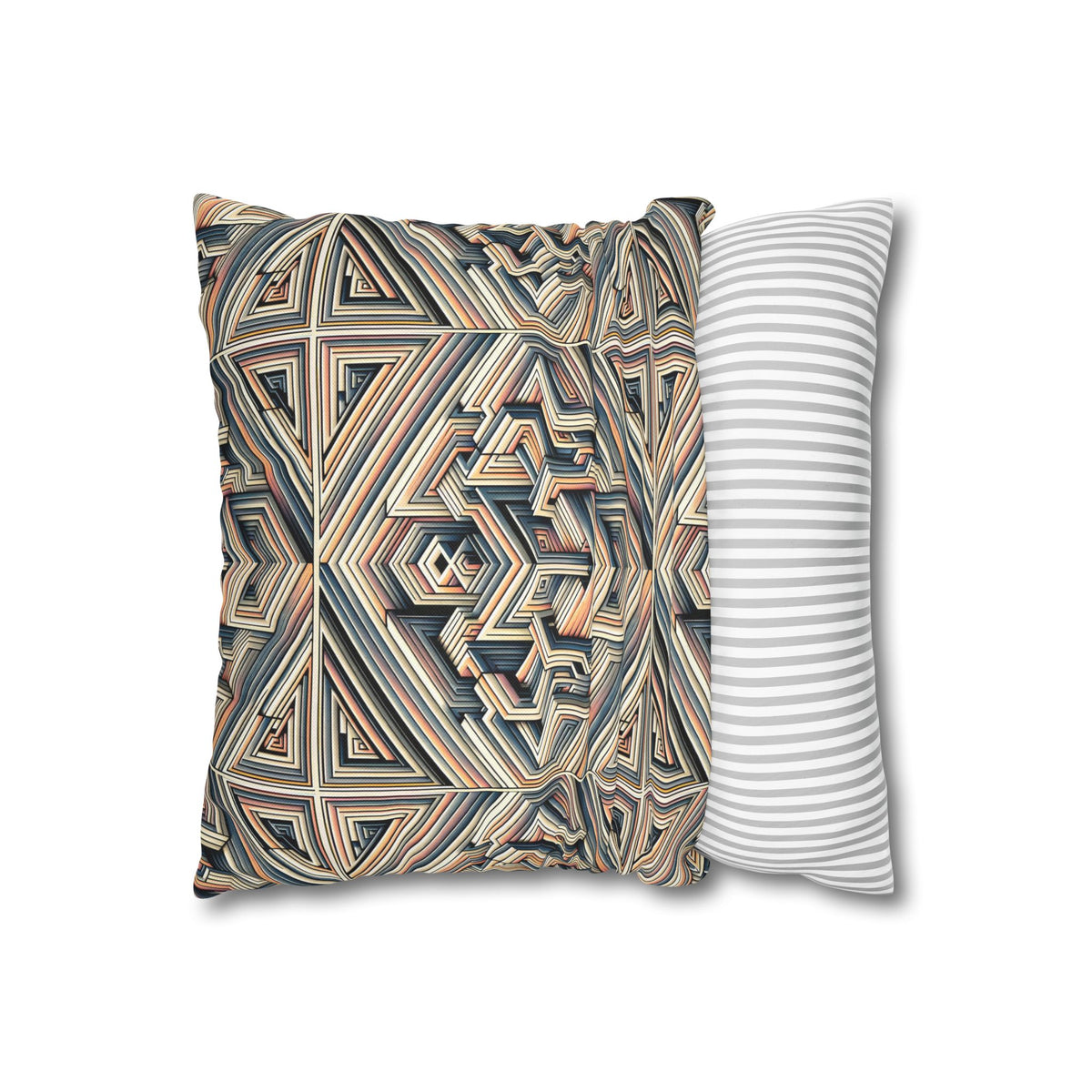 Tech Illusion Graphics Futuristic Artistry Spun Polyester Square Pillowcase - 8404 Design-52