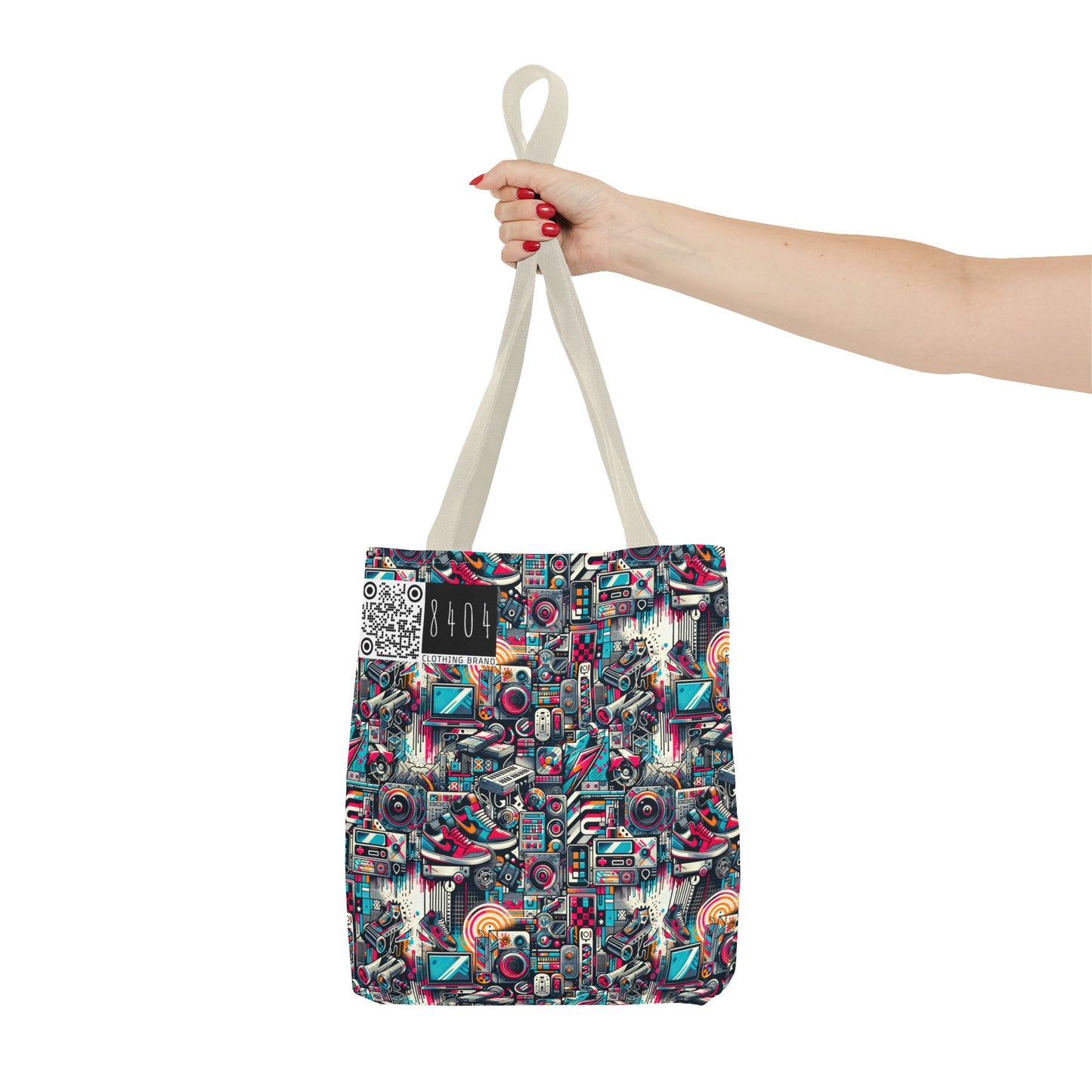 Urban Graffiti Fusion Eclectic Street Art Meets Modern Tech Culture Tote Bag - 8404 Design-50
