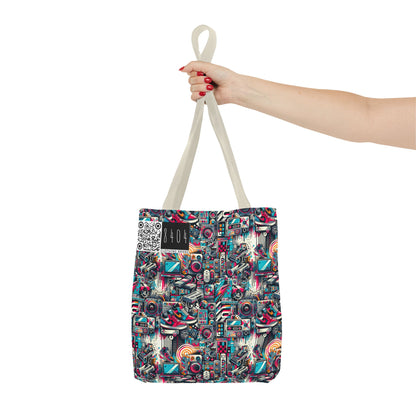 Urban Graffiti Fusion Eclectic Street Art Meets Modern Tech Culture Tote Bag - 8404 Design-50