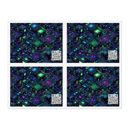 Tech Noir Graphics Futuristic Tech Aesthetics Sticker Sheets - 8404 Design-52