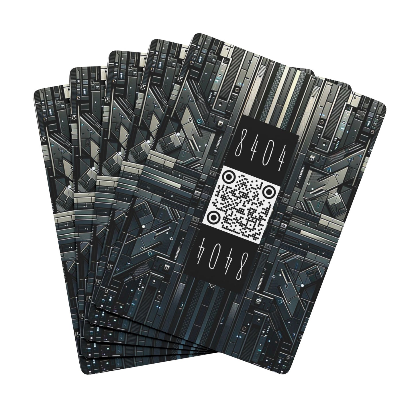 Tech Noir Futuristic Tech Aesthetic with a Dark Twist Poker Playing Cards - 8404 Design-68 B