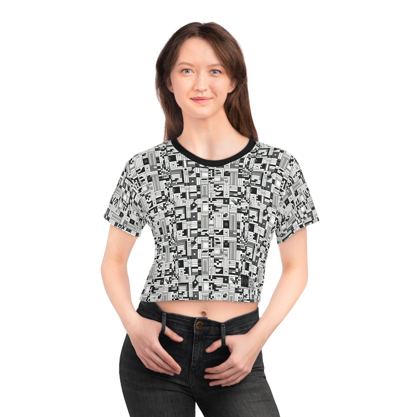 Digital Minimalism Minimalist Tech Crop Tee - 8404 Design-43
