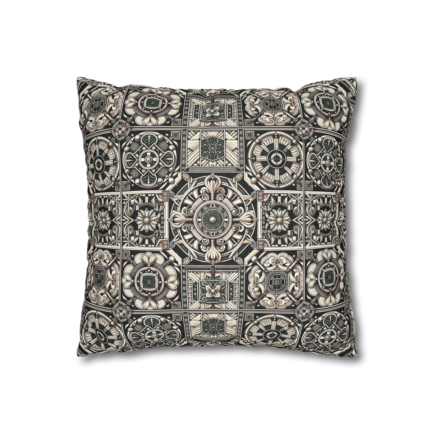Cyber Garden Party Tech Garden Extravaganza Faux Suede Square Pillowcase - 8404 Design-45