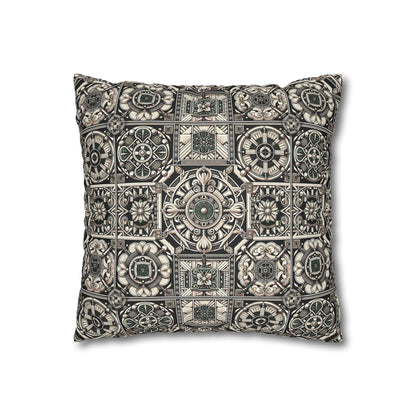 Cyber Garden Party Tech Garden Extravaganza Faux Suede Square Pillowcase - 8404 Design-45
