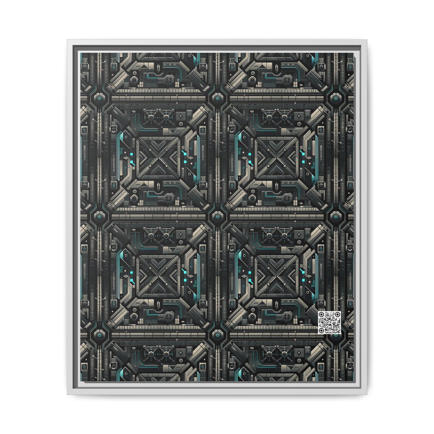 Tech Noir Futuristic Tech Aesthetic with a Dark Twist Matte Canvas, Framed (multi-color) - 8404 Design-59 B