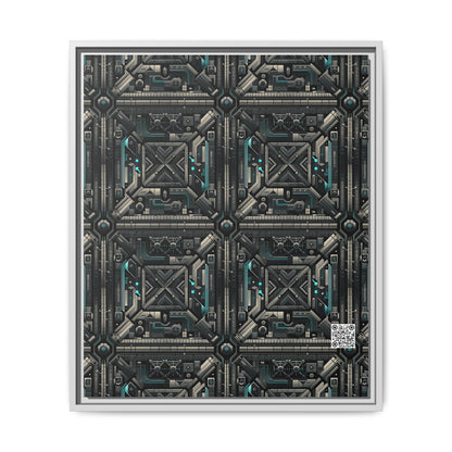 Tech Noir Futuristic Tech Aesthetic with a Dark Twist Matte Canvas, Framed (multi-color) - 8404 Design-59 B