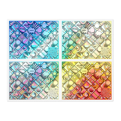Neon Pop Art Revival Pop Culture Retro Sticker Sheets - 8404 Design-46